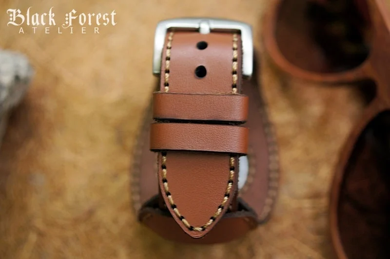 AWBF09 -CUFF Handmade Leather Strap incl. Lugs Adapter for Apple Watch 1 series and 2 Series (or Apple Watch Sport) 42mm or 38mm – image 8